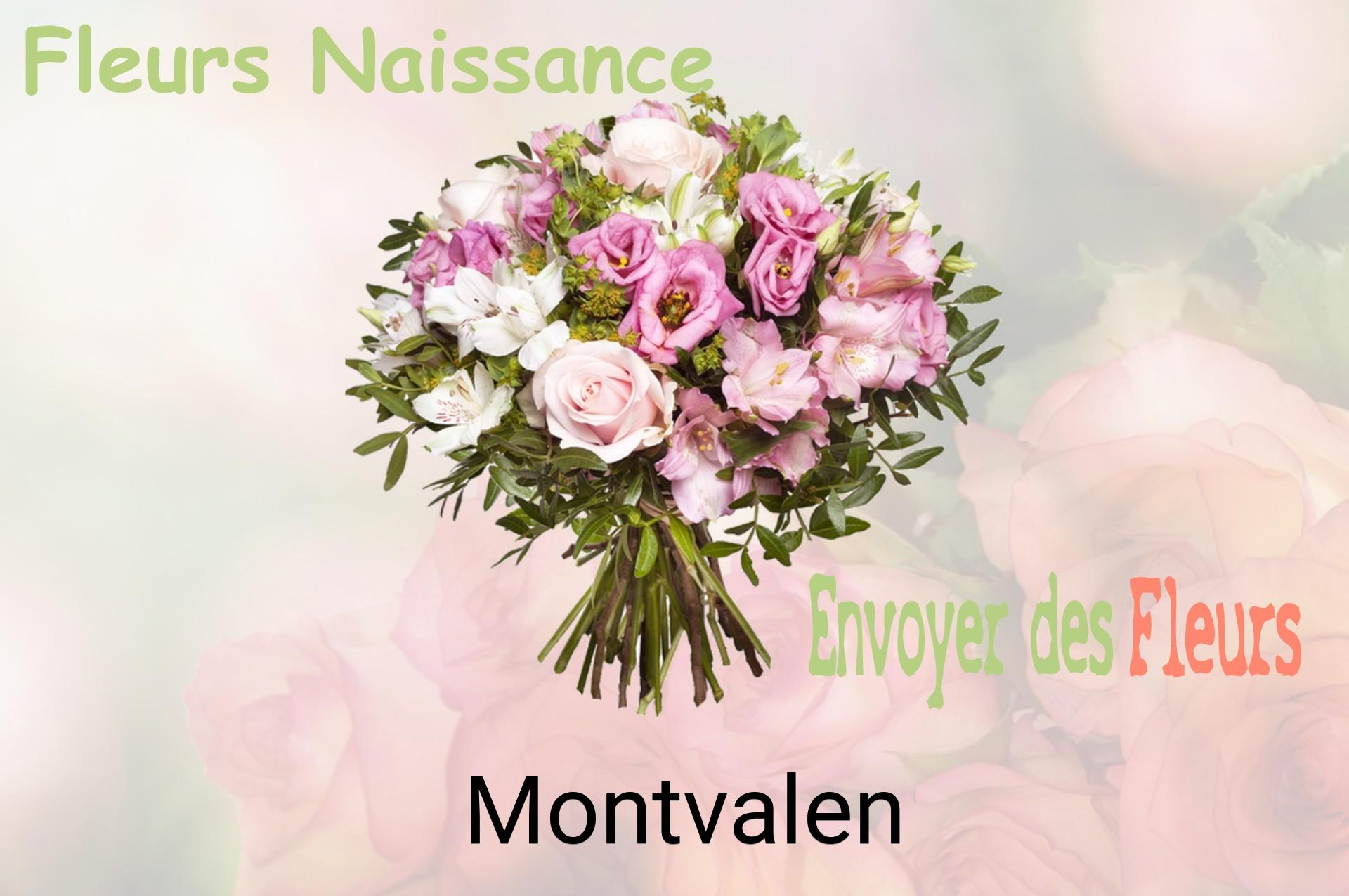 Bouquet de fleurs de naissance livré à Montvalen