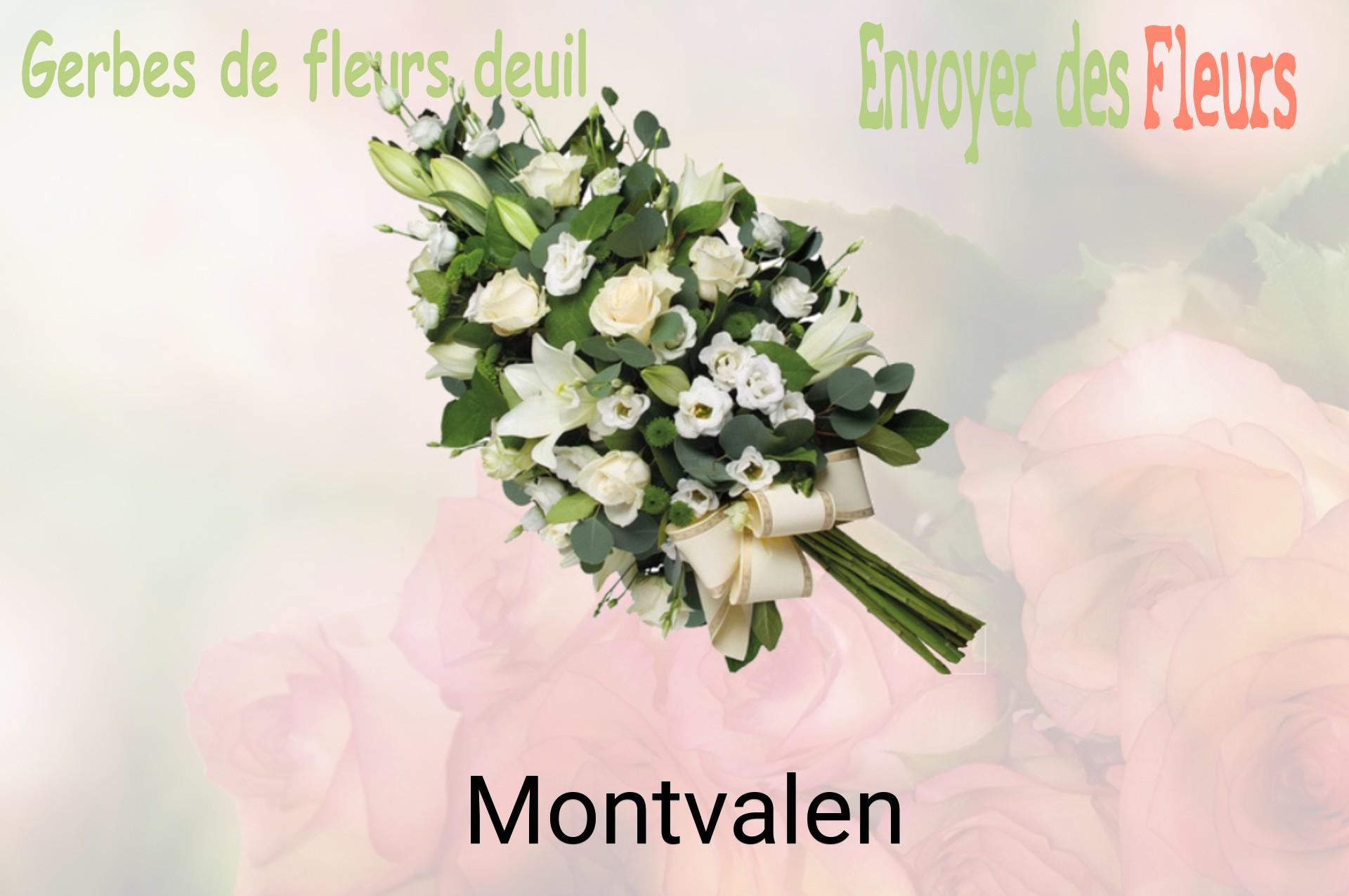 Gerbe de fleurs de deuil livrée à Montvalen